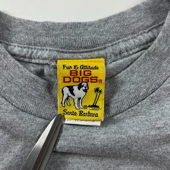 Vintage Y2K Big Dogs Diet Rules T Shirt Men's Size Small / Medium Gray Cotton - Picture 8 of 13